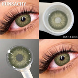 Popxstar  1pair METATRON Color Contact Lenses for Eyes Brown Eye Contacts Gray Pupils Yearly Use Women Cosmetics Color Eye Lens