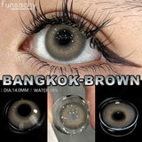 Popxstar  Cosmetics Color Contact Lenses 1pair Brown Color Lens Fashion Lenses Korean Lenses Grow Eye Big Eye Lens Gray Contacts
