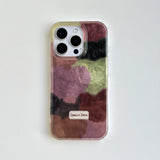 Popxstar  High Quality Exquisite Multiple Colors Velour Heart Pattern Case for iPhone 17 13 14 15 16 Pro Max 11 12 7 8 Plus 16e XS X Cover