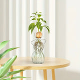 Human Shaped Glass Vase Plant Propagation Flower Arrangement Hydroponic Vessel Bulb Arrangement Flower Vase Home Decoration