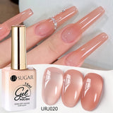 popxstar UR SUGAR 15ml Jelly Milky White Translucent Color Gel Polish Semi Permanent UV Gel Nail Art Soak Off Gel Varnish Latest Fashion