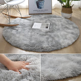 Popxstar Super Soft Plush Round Rug Mat Fluffy White Carpets For Living Room Home Decor Bedroom Kid Room Decoration Salon Thick Pile Rug