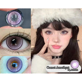 2pcs New Fashion Pink Colored Contacts Lenses for Eyes Cosmetic Blue Contact Lenses with Diopters 0~-8.00 Degree Lens