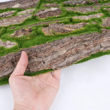 Artificial Natural Bark Decoration Real Dried Pine Tree Bark with Artificial Moss for DIY Festival Home Party Wall Embellishment