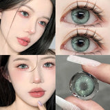 2Pcs New Colored Contacts Lenses for Eyes with Myopia Disposable High Quality Soft Natural Beauty Pupil Free Shipping