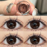 Popxstar  1 Pair New Eyes  Myopia Contacts Lenses with lentile contact color Brown Lenses 1 Year service life Free Shipping