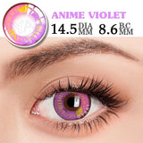 Popxstar 1 Pair Cosplay Pink Lenses for Eyes Anime Lenses for Halloween Nezuko Colorcon y2k Eye Contacts Graduated Lenses