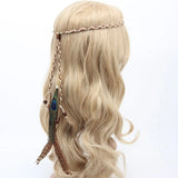 Popxstar Feather Headband Festival Boho Hairband Feather Headdress Hippy Indian Hair Accessories for Girls