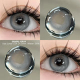Popxstar  2pcs Colored Contact Lenses Brown Eyes Lenses Gray Lenses Blue Pupils Natural Eye Lens Colored Contacts Eye Cosmetics