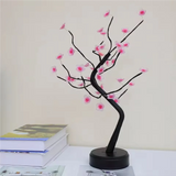 Popxstar  1PC LED Artificial Cherry Tree Bonsai Night Light USB/Battery Powered Table Lamp Touch Switch Fairy Light For Wedding Home Decor