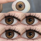 Two Pairs of Large Diameter Black Eye Color Contact Lenses Prescription Myopic Band Diopter Lenses Eye Use Cosmetics Naturally