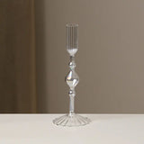 Popxstar  Retro Glass Candle Holder Wedding Supplies Candlelight Dinner Candlestick Props Ornament High Footed Candlestick Home Decoration