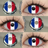 Popxstar 1 Pair Colored Contact Lenses Cosplay Colorful Contact Blue Eyes Contact Anime Red Lenses Halloween white Lenses