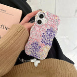 Spring Flowers Blooms Wave Border Phone Case For IPhone 17 Air 16 15 14 13 Pro Max Cases Cute Luxury Cartoon Shockproof Cover