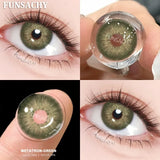 Popxstar  1 Pair Colored Contact Lenses for Eyes Natural Brown Gray Eye Contacts Yearly Cosmetics Pupils Blue Lens Green Contacts