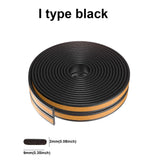 Popxstar 5m/10m Door Seal Strip Diep Self-adhesive Draft Stopper Tape Window Weather Stripping Insulation Noise Rubber Sealing Strip