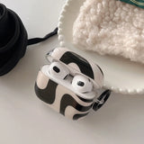 Popxstar  for apple airpods pro 2 earphone case black white curve gloss soft protection cover korea couple silicone case for airpods 1 2 3