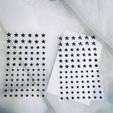 Popxstar 2 Pcs/set Music Party Festival Black Stars DIY Eyes Face Jewels Makeup 3D Art Makeup Nail Fittings Accessories Body Art Stickers