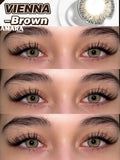 Popxstar  Big Diameter Black Lenses 14.5mm Lenses Colored Contact Lenses for Eyes Big Eye Lenses Natural Look Brown Lenses