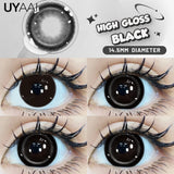 15mm Big Diameter Black Lenses 14.5mm Lenses  Colored Contact Lenses for Eyes Big Eye Lenses Natural Look Lenses