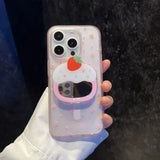 Cute Flower Magnetic Phone Holder Star Scalable Mirror Bracket For IPhone17 Samsung Suitable Mag-Safe Desktop Lazy Grip Stand