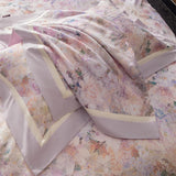 Popxstar  Premium 100% Cotton Brushed Bedding Set Flowers Prints Oil Painting Style Duvet Cover Flat/Fitted Bed Sheet Pillowcases 4Pcs