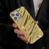 Luxury 3D Curly Wavy Texture Phone Case For iPhone 17 Air 16 15 14 Plus 13 Pro Max Soft Shockproof Phone Back Cover