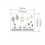 Popxstar  1 Sheet Herbal Finger Tattoo Sticker Waterproof and Long-lasting Temporary Tattoo
