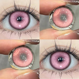 2PCS Red Contact Lenses with Prescription Beauty Pupils Natural Soft Eye Pink Lenses Makeup Cosplay Fast Shipping Yearly