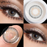 Popxstar  Contact Lenses Gray Cosmetic Eyes Colored Lens Natural Pupils Black Makeup Colored Pupils Beauty Black lenses Woman Makeup