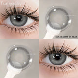 Popxstar  1 pair Colorcon Contact Lenses for Eyes Black Lenses Beautiful Cosmetic Pupil Blue Lenses Big Eyes Contacts Lens Yearly