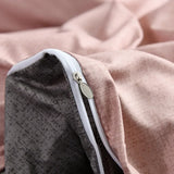 Popxstar  Simple Texture Grain Polyester Duvet Cover Set King Size Plain Queen Bedding Set Affordable Durable Quilt Cover and Pillow Case