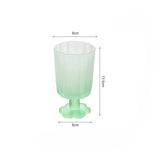 Popxstar  225ml French Style Drinkware Glass Cup Petal Wine Glass Household Short Footed Cocktail Ice Cream Cup Dopamine Drinking Utensils