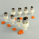 Popxstar  8Pcs/Set Christmas Cookie Cutter Stainless Steel Biscuit Cake Baking Mold Vegetable Fruit Cutting Xmas Party Biscuit Making Tool