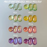 Summer Popular Refreshing Colorful Bubble Water Cat Eye Gel Nail Polish Super Glitter Glass Bead Nail Salon Nail Art