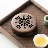 Popxstar  Walnut Hollow Carving Incense Burner Chinese Retro Tea Set Ornaments for Home Indoor Incense Burner