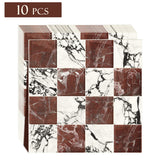 Peel And Stick Backsplash - 10 Sheets 3D Adhesive Peel And Stick Tile Backsplash for Kitchen, Bathroom, Wall Tile, Checkered