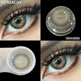 Popxstar  1 Pair Fashion Color Contact Lenses for Eyes Korean Brown Natural Soft Lenses Beautiful Cosmetic Gray Pupils Blue Lens