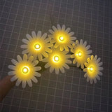 New Solar Flower Lawn Light Daisy LED Solar Ground Plug Simulation Outdoor Flower Bed Garden Villa Courtyard Decoration Light