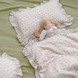 Popxstar INS Ruffle Edge Gauze 100% Cotton Princess Pillow Case 30X50 48X74cm Breathable Pillowcase Decorative for Home Bedding Bedroom