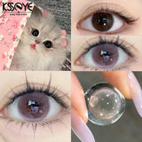 Popxstar  2PCS Colored Contact Lenses Korean Myopia Degree -0.00 to -8.00 Natural Lenseses Soft Lens Eye Beauty Pupil ﻿Green Lenses