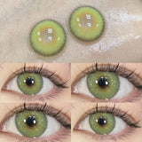 1pair/2pcs Blue Comic Eye Fashion Color Contact Lenses Lady with Eye Contact Soft Color Cosmetics Year with Natural Lenses