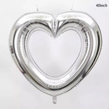 Popxstar  Love Heart Aluminum Film Balloon Peach Heart Foil Balloon Wedding Room Decor Bride To Be Photobooth Props Baloon Bridal Shower