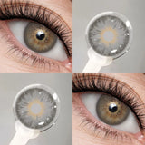 1pair New Style Grey-Cyan Series Natural Colored Contact Lenses for Eye Grey Pupils Lens Beauty Brown Contacts Green Lens