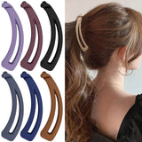 Popxstar Matte Vintage Banana Clip for Curly Long Straight Short Hair Claw Women Girls Hair Styling Ponytail Holder Hairpin Clamp Grip