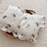 Popxstar INS Ruffle Edge Gauze 100% Cotton Princess Pillow Case 30X50 48X74cm Breathable Pillowcase Decorative for Home Bedding Bedroom