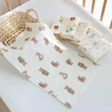 Popxstar Cotton Muslin Baby Face Towel Long Burp Cloth for Newborn Kindergarten Hand Towels Infant Drooling Bibs Washcloth Baby Items
