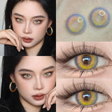 Popxstar  New Lense 1 Pair Color Contact Lenses with Natural Eye Contact Lenses Blue Brown Green Lenses Pupils Beauty Color Lens