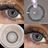 Popxstar Colored Contact Lenses for Eyes 1Pair/2Pcs Yearly Natural Blue Lenses Cosmetic Soft Beautyful Pupils Gray Eye Contacts
