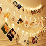 Popxstar 3m 20 LED Photo Clip Fairy String lights Card Holder Garland lamp for Christmas Wedding Party Fairy Lights christmas decorations